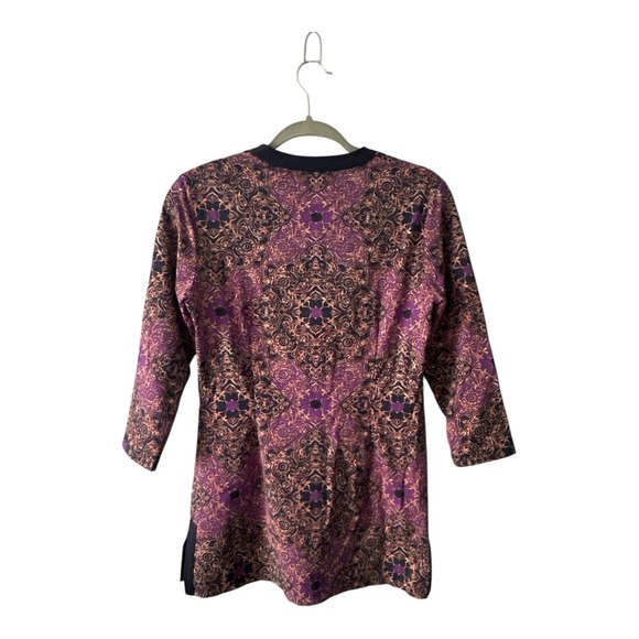 J. McLaughlin Purple Paisley Catalina Cloth Blouse, Small - Picture 4 of 6
